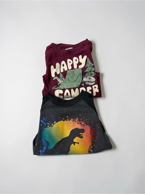 Old Navy Long Sleeved Graphic Tee & Long Sleeved Geranimal Dinosaur Thermal Tee